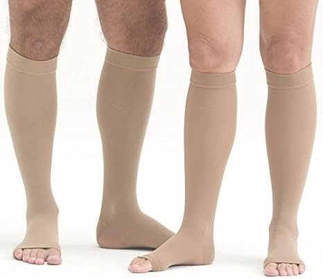 Mediven Plus 30-40 mmHg Extra-Wide Knee High Open Toe : Beige Size I