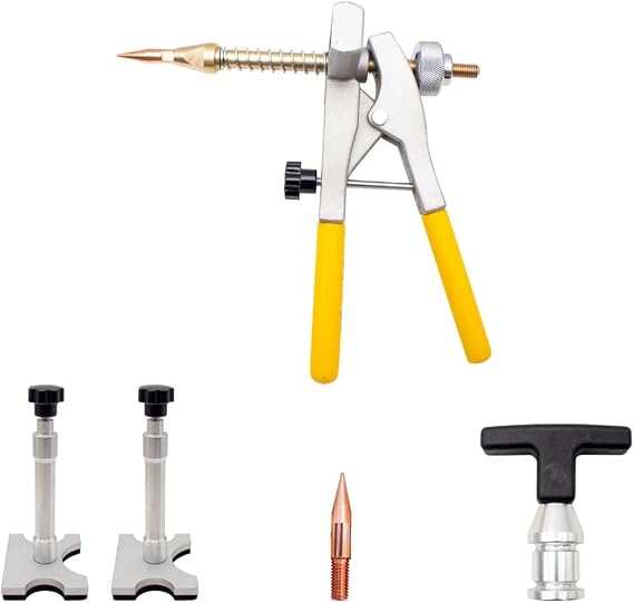 Automotive Sheet Metal Dent Quick Puller, Spot Welding Pulling Unit Car Body Fine Repair Tool Small Leveling Bar Lifter (B: Gun use/Data recovery)