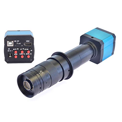 HAYEAR 14MP HD TV HDMI USB Industry Digital C-Mount Microscope Camera TF Card  180x Zoom C-Mount Lens
