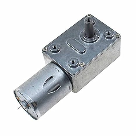 JGY-370 24V DC Worm Gear Motor 24 Volt High Torque Engine Mini Turbine Worm 24V Reducer Electric Motor Self-Locking for DIY Mini Geared Motor (10 RPM)