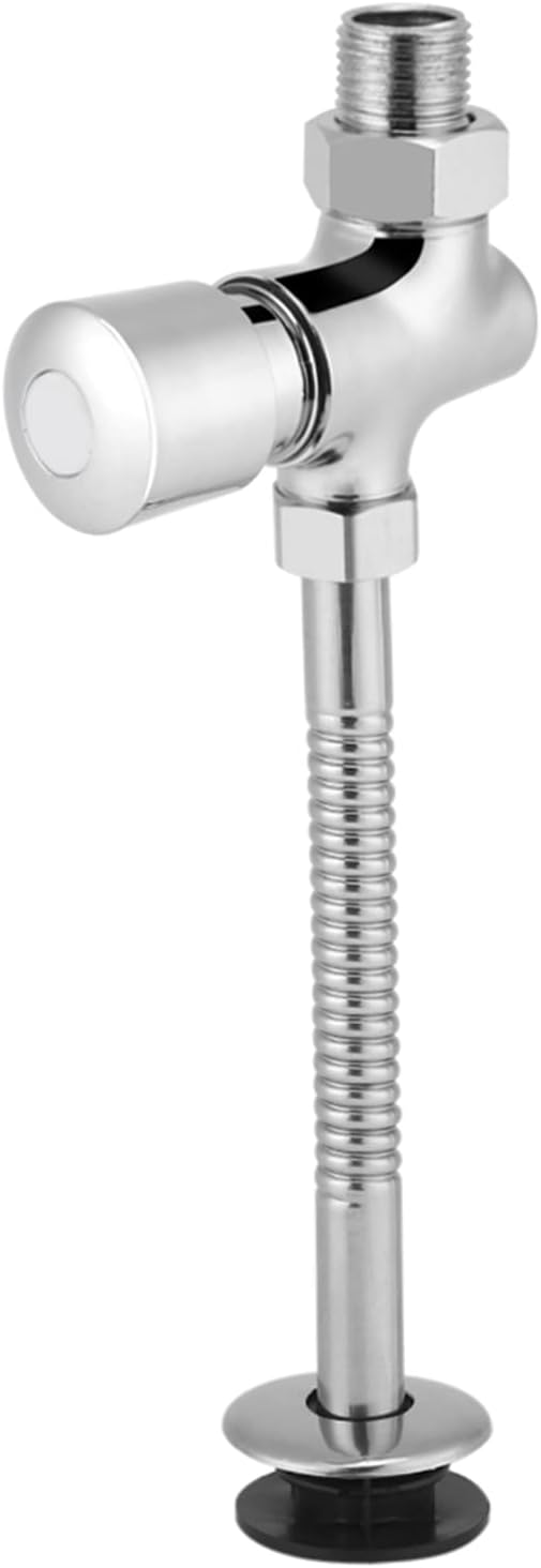Urinal Flush Valve,Toilet Urinal Flush Valve Wall Mounted Button Type with 0.8Gpf Manual Automatic Shutoff Flush Valve (1)