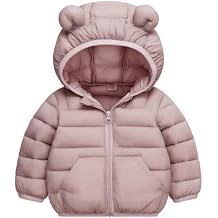 Toddler Winter Coats Puffer Padded Jacket Baby Boys Girls Bear Hoods Down Jacket Light Weight Infant Outerwear