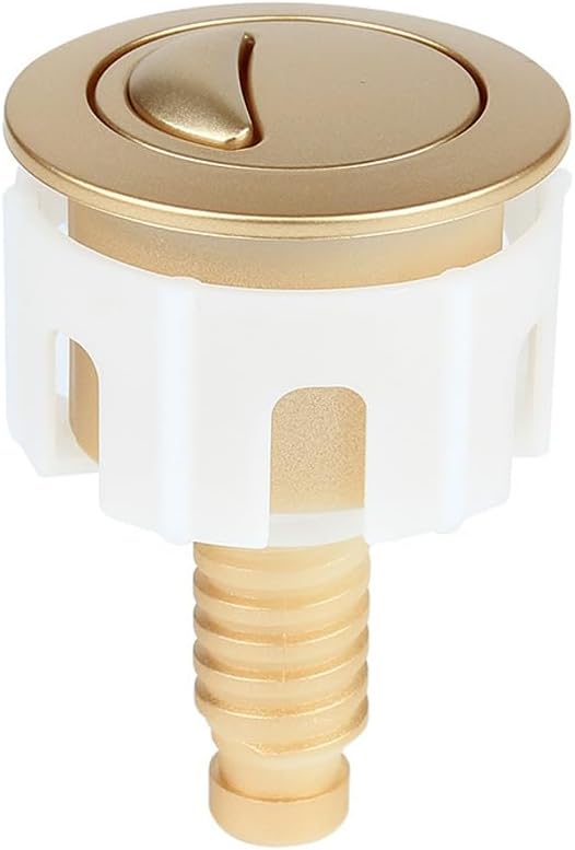 Toilet Flush Button Replacement, Push Button Compatible Toilet Cistern Flush Parts (Gold)