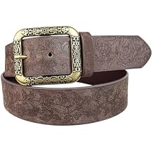 TOPACC Western Belts for Woman Vintage Buckle Leather Cowboy Belts for Jeans Pants Country Concert Outfit