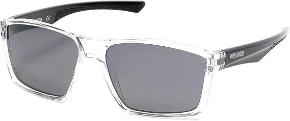 Harley-Davidson Men's Square Sunglasses Crystal Smoke Mirror