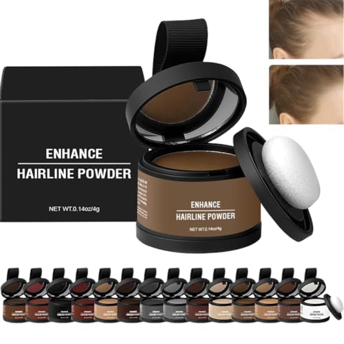 Hairline Shadow Powder, Waterproof Root Touch Up Hair Color Powder, Waverlo Magic Root Cover Up, Hairline Powder Instantly Conceals Hair Loss, Enhanced Hairline Powder for Women Men