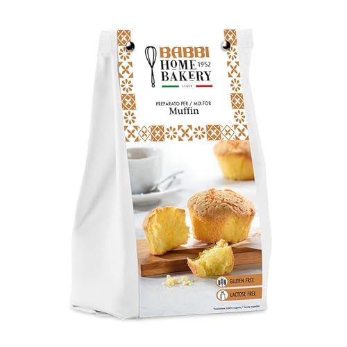 Babbi Home Bakery, Muffin and Bread Baking Mix, 14.11 Oz 400g, Premium Italian Breakfast Mixes, Easy to Use, Gluten Free, Lactose Free, Perfect for Gift Giving