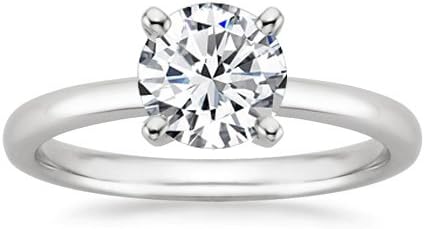 1 Carat Round Cut Solitaire Diamond Engagement Ring Eye Clean