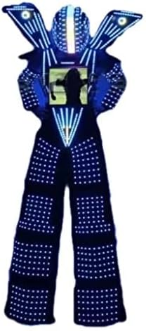 Earthradius Led Robot Costume Clothes Stilt Walking Luminous Suit Jacket Robot Suit Dj Accessories for Men (2XL)