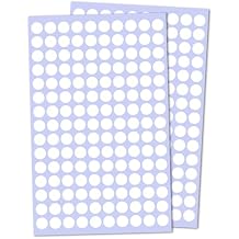 3000 Pack, 0.375" Round Colored Dot Stickers Circle Labels - White