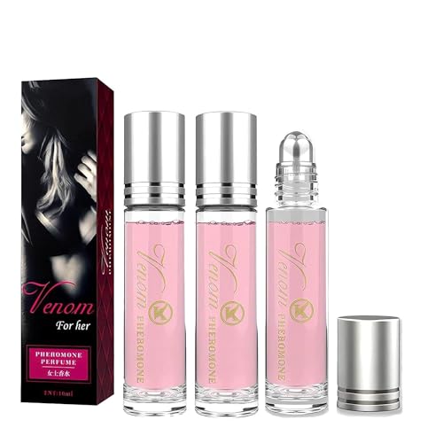 3Pcs Phero Perfume, Pheromones Perfumes for Women, Roll-On Travel Size Feromonas Fragrance Oil to Attract Men