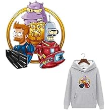 Futurama Cartoon Characters Large Iron on Heat Transfer Patch