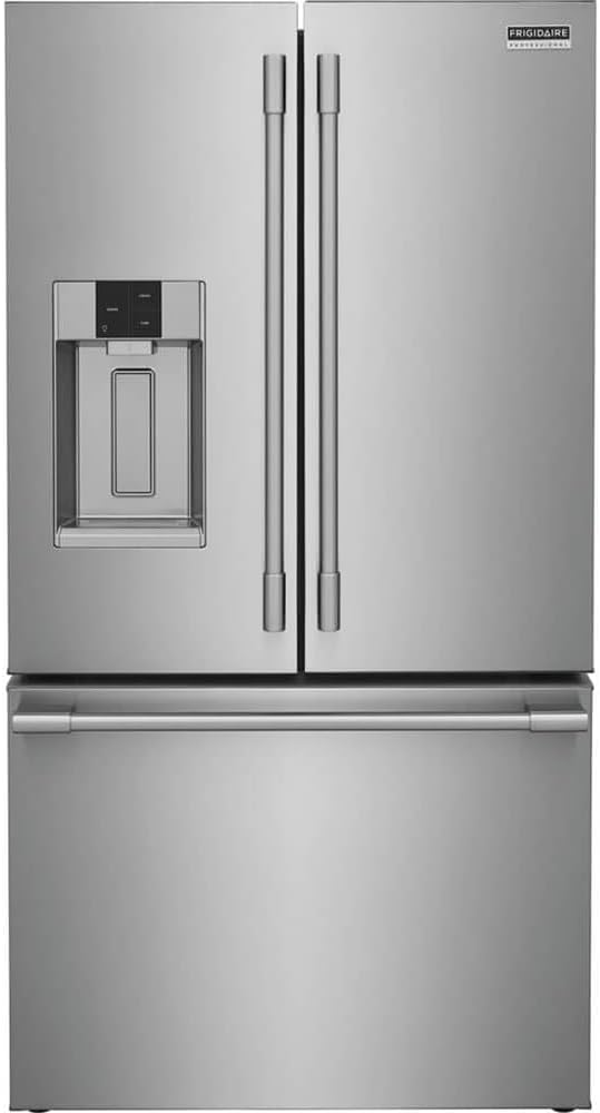 Frigidaire Professional 36 in. 22.6 cu. ft. Counter Depth French Door Refrigerator in Stainless Steel with CrispSeal Technology PRFC2383AF