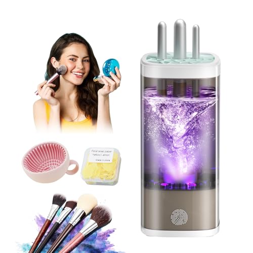 3.0 Upgrade Make Up Brush Cleaner Cosmetic【Industry NO.1-12x Cleaning Power】【SGS Certified - 0 Dust】 MakeupBrushes Cleaner Suitable for all Brush，Circuit Upgrade Make Up Brush Cleaner