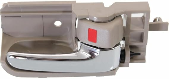 KarParts360 for Toyota Corolla 2003-2008 Interior Door Handle Front, Passenger Side Brown Bezel with Chrome Lever | with Door Lock Button | Trim:All Submodels | TO1353138 | 6920502090