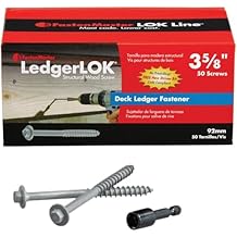 FastenMaster FMLL358-50 LedgerLOK Ledger Board Fastener, 3-5/8 Inches, 50-Count , Gray