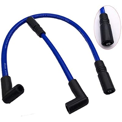 10.4mm 10mm Spark Plug Wire Compatible with Harley Davidson Big Twin 99-19 FXD Dyna Softail Blue