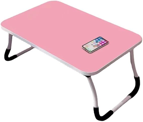 Deask Small Bed Table, Bay Window, Computer Desk, Folding Table, Simple Household Lazy Desk, Student Writing Desk, Bedside Dormitory Escritorios Para Oficina(Pink)
