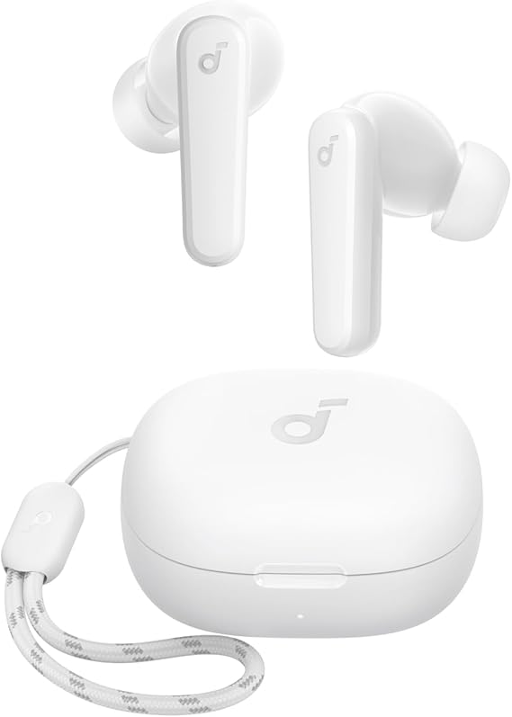 soundcore by Anker P20i Wireless Bluetooth Headphones In-Ear 10 mm Driver Bluetooth 5.3 Adjustable EQ 30 Hours Playtime IPX5 Waterproof 2 Micros with AI Can Be Used Individually (White) Kraftvoller Bass BT 5.3 Anpassbarer EQ 30 h Akku IPX5 wasserfest 2 Mikros mit KI einzeln verwendbar kompaktes Design