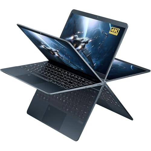 Laptop Win 11 Pro 14 inch 4K 3840  2160 All Metal 2 in 1 360 Convertible Laptop with Touchscreen 12th Alder Lake-N95 up to3.4GHz DDR5 12GB512GB SSD Tablet Notebook PC