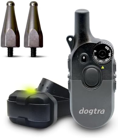 Dogtra 200iQ Remote Training E-Collar with Titanium Contact 1" | 1/2 Mile Range, 100 Levels, Tone & Vibration, Compact, Waterproof, One-Handed Control, Ideal for Long-Haired Dogs