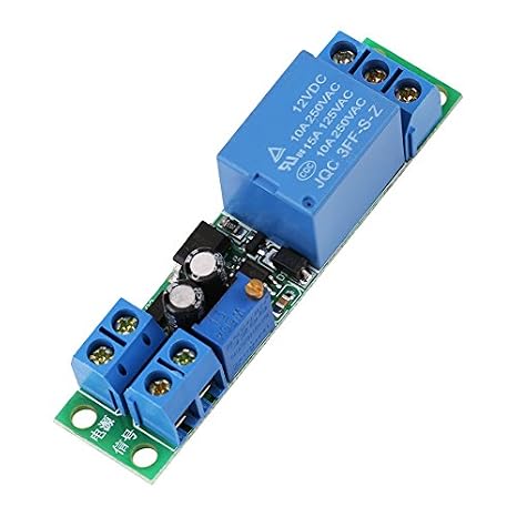 DC 12V Delay Relay Timer Switch Module Board 0-25 Second Adjustable Timer Relay Turn On/Turn Off Switch Module with Opto-couplers Isolator