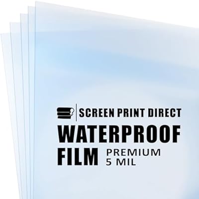 Screen Print Direct Waterproof Inkjet Transparency Sheets 8.5 x 11 - 25 Sheets - Transparency Film for Silk Screen Printing, Inkjet Film Sheets for Screen Printers - Screen Printing Supplies