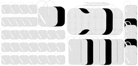 SM Electrodes Tens Unit Electrode Pads 52Pcs Upgraded Reusable Tens Unit Pads Replacement 2mm pin-in Connector