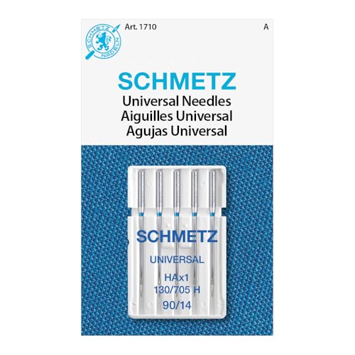 SCHMETZ Universal Sewing Machine Needles - Size 9014, 5-Needle Cards, Pack of 1