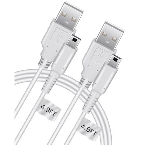 3DS Charger USB Cable - 4.9FT OEM Original Replacement Power Charging Cord for New 3DS 2DS XL 2DS DSi DSi XL Bulk Packaging 2