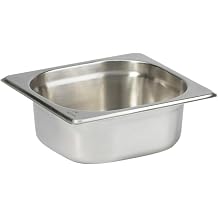 Stainless Steel Gastronome/gastronorm Bathtub Gn 1/6-65 (17.6 X 16.2 X 6.5 CM)