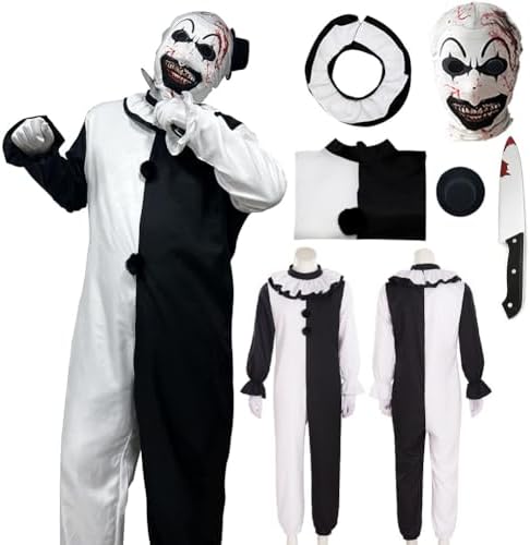Clown Costume Cosplay Clown Movie WIth Head Cover Adult Halloween