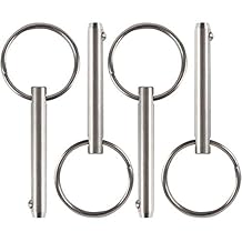 4 Pcs Quick Release Pin, Diameter 1/4", Usable Length 1-1/2", Overall Length 2", Full 316 Stainless Steel, Bimini Top Pin, Marine Hardware