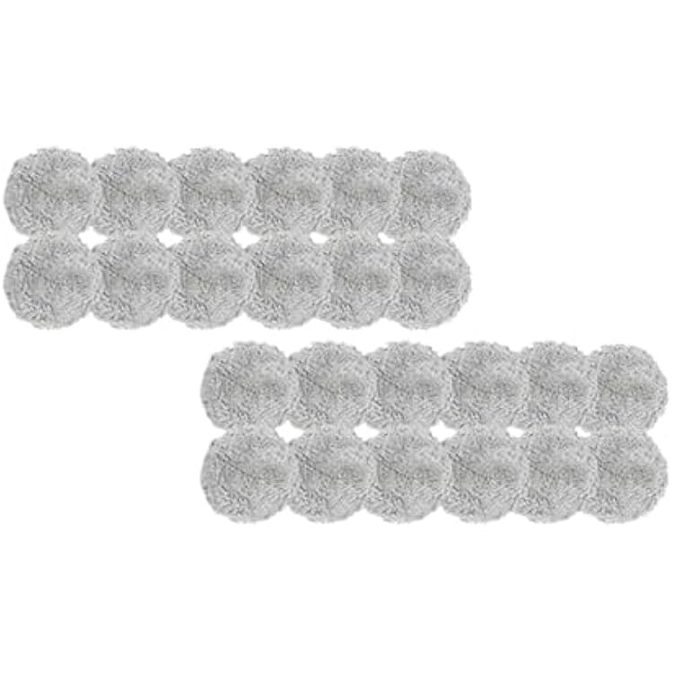 Window Robot Cloth Cleaning Cloth, Compatible for Purerobo W-R3, Compatible for Hobot 168 188, Window Robot PartsGray Mops 24pcs