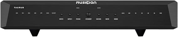 Musician Taurus R2R Audio DAC ARM STM32F446 Altera Chip DSD1024 1536kHz USB/Coax/Opt/AES/2*IIS Input RCA/XLR Balanced/2 Clock Output Home Audio Desktop DAC (Black)