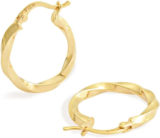 Jewelry Atelier Gold Filled Hoop Earrings Collection - 14K Solid Yellow Gold Filled Stylish Earrings for Women with Different Occasions & Styles