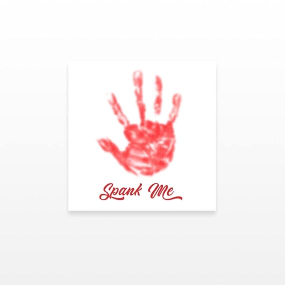 2x Spank Me Hand Temporary Tattoos