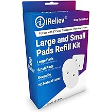 iReliev Wireless Large & Small Pads Refill Kit, Model ET-5054 - (8) 2.75" x 2.75" & (2) 3" x 5" Electrode Pads, Fits Wireless TENS Unit + Muscle Stimulator Model ET-5050 Therapeutic Wearable System