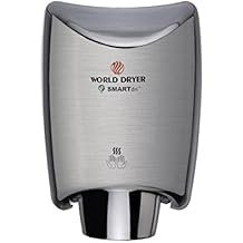 World Dryer SMARTdri Plus K48-973P Brushed Stainless Steel Hand Dryer - 220-240V (50Hz)