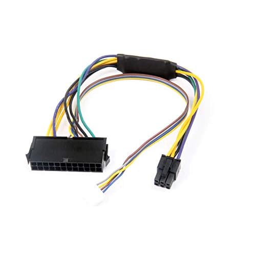 AYA ATX Main 24-Pin to 6-Pin PCI-E PSU Power Adapter Cable 18AWG for HP Elite 8100 8200 8300