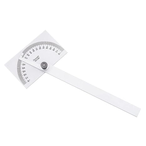 Starrett Steel Protractor, 6" Blade Length, 0-180 Range