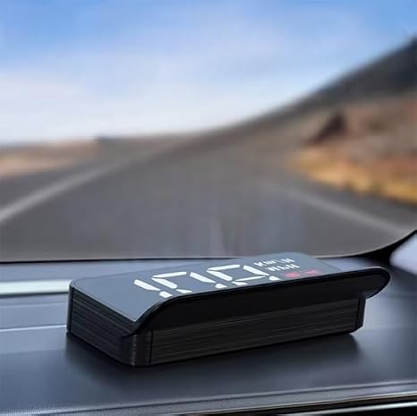 ALLY M3 HUD OBD2 Head-Up Display Dijital Hız Göstergesi E-OBD ve GPS Destekli OBD Arayüzlü - Alarmlı Ön Cam Ekran Projektör, SIYAH