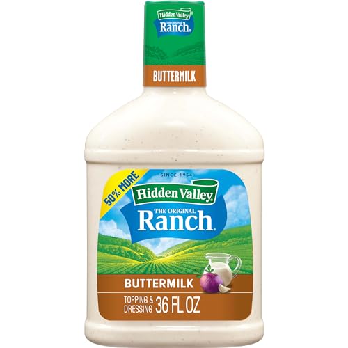 Hidden Valley Buttermilk Ranch Topping and Dressing, 36 Fluid Ounce Bottle Package May Vary