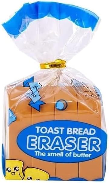 Toast Bread Eraser Stationery,Food Erasers,Bread Shape,Pencil Sketching Tools,Food erasers for Student,Standard Pencil Erasers