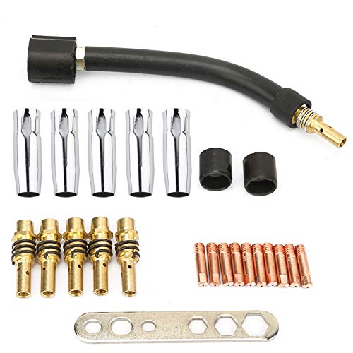 Welder Parts Torch 20. 013. 02. 0 24Pcs Welding Torch Parts Tip Gas Nozzle Tip Neck for Binzel 15Ak Copper Binzel Tips