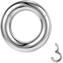 1pc Stainless Steel Large Gauge Size Nose Ring 0G 00G Ear Expansion Tunnel Piercing Jewelry For Men Women