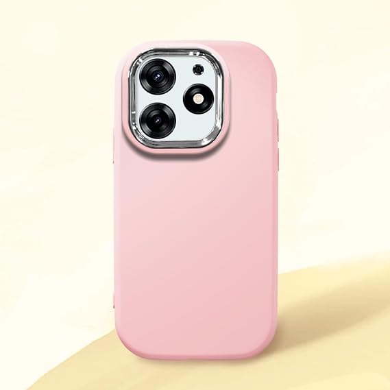 Tecno Spark 10 Pro(KI7) ile Uyumlu Pembe Silikon Telefon Kılıfı Şık Baskı Desenli, Kamera Korumalı Darbeye Dayanıklı Kılıf