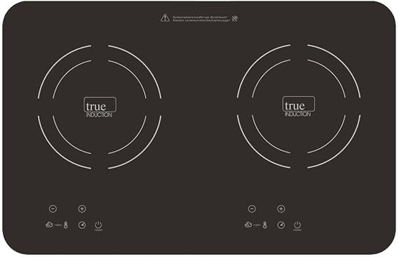TI-2C 23 inch Portable Dual Induction Glass-Ceramic Cooktop, 1750W, UL1026 Certified with FREE Travel Bag & Burner Covers
