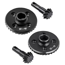 Steel Bevel Gear 12T-33T Overdrive 10T-35T Underdrive Differential Gears Ring Pinion Set for TRX4 TRX6 1/10 RC Crawler Car Upgrades