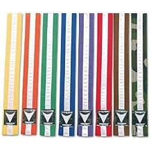 ProForce Thunder White Stripe Double Wrap Karate Belts - Orange - Size 2